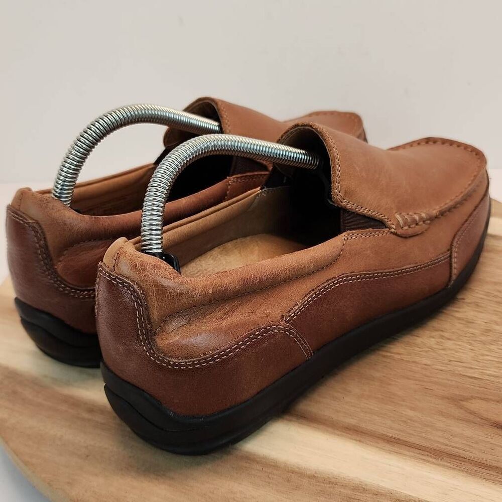 Vionic Men's Brown Leather Slip On Loafers Shoes Comfortable 8.5M - Picture 4 of 10